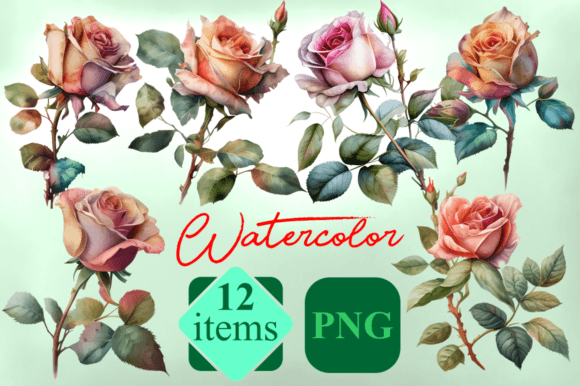 Download Rose Flowers Botanical Garden Watercolor - Premium Resources