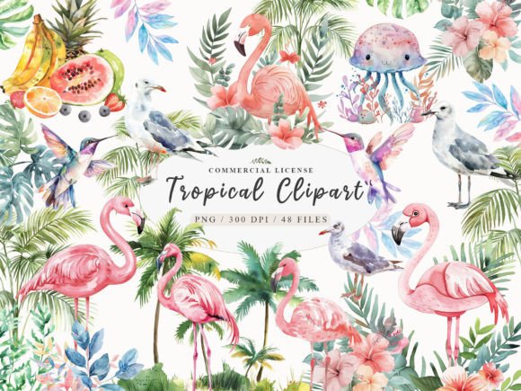 Download Tropical Clipart Watercolor, Cute Summer - Summer Collection