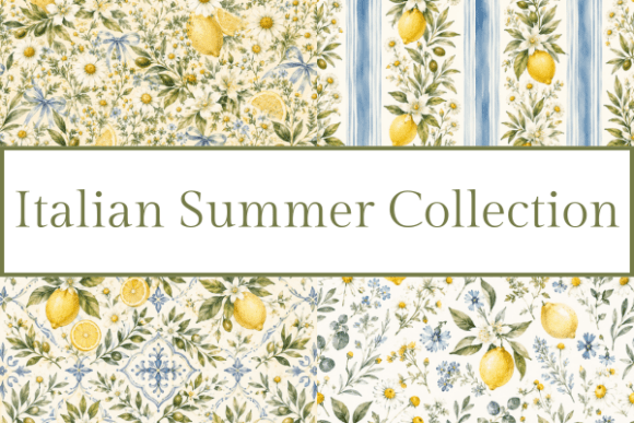 Download Italian Summer Lemon Floral Bundle - Summer Collection